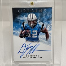 Dj Moore 2018 Origins Rookie RC On Card Auto Panthers