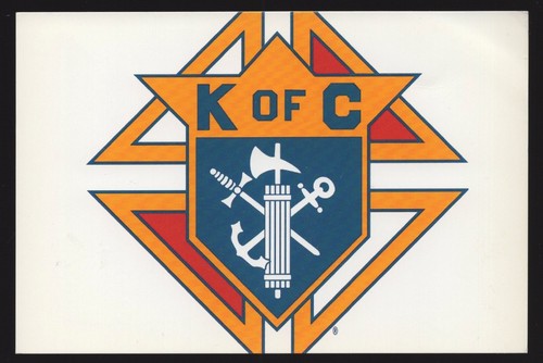 Postcard - Knights of Columbus Symbol Badge Patch  - Picture 1 of 2