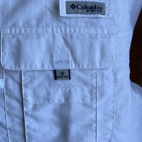 NEW Columbia Omni Shade PFG  Whit Short Sleeve Pockets  Zeta Beta Tau  * MEDIUM - Picture 3 of 8