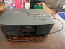 Sony CD Player Clock Radio ICF-CD810 AM/FM Stereo Dual Alarm Tested-Works