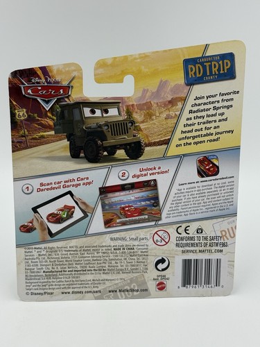 2016 Disney Pixar Cars RD Trip Sarge Carburetor County Road Trip - Picture 20 of 24