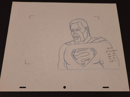 SUPERFRIENDS PRODUCTION ANIMATION DRAWING OF THE VILLAIN BIZARRO