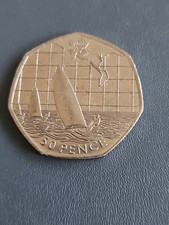 GB 2011 Fifty Pence Coin - Olympic Sailing 50p