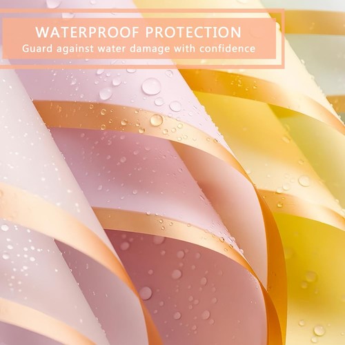 20 Blatt wasserfest Blumenstrauß Geschenkpapier weiß koreanische Blumen Geschenk - Bild 7 von 9