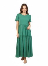 Molly Bracken Elegant Green Maxy Flowy Dress Size Medium Womens Classic