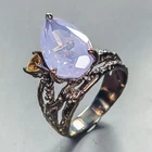 Jewelry ring Natural Lavender Quartz Ring 925 Sterling Silver Size 7.5 /R452375