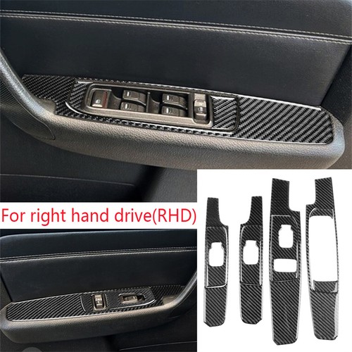 For Hummer H3 2006-10 RHD Window Lift Switch Button Panel Trim 9Pcs Carbon Fiber - Picture 1 of 18