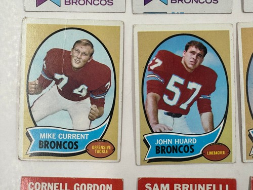 Lote de 15 tarjetas 1967-1973 Denver Broncos Floyd Little Dave Costa Rich Jackson Tensi - Imagen 3 de 16