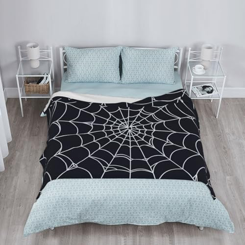 Halloween Spiral Throw Blanket Ultra Soft Warm All Season 60"x50" Spider Web - Picture 7 of 8