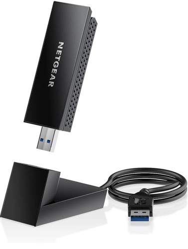 NETGEAR - Nighthawk AXE3000 Tri-Band Wi-Fi 6E USB 3.0 Adapter - Black - Picture 6 of 6