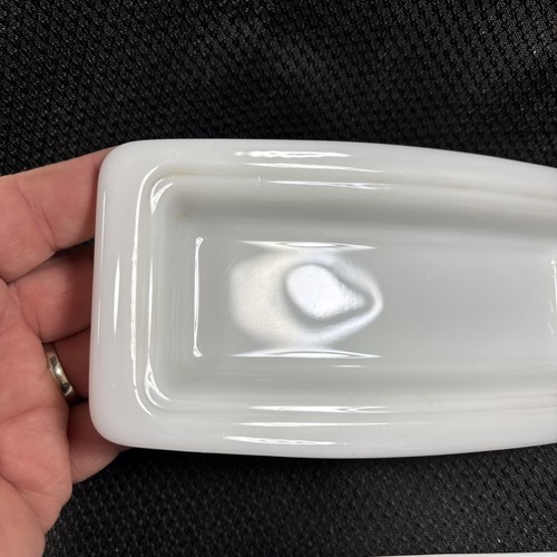 Vtg Pyrex Butter Dish Amish Butter Print Turquoise Made In USA Great Condition  - Picture 5 of 11