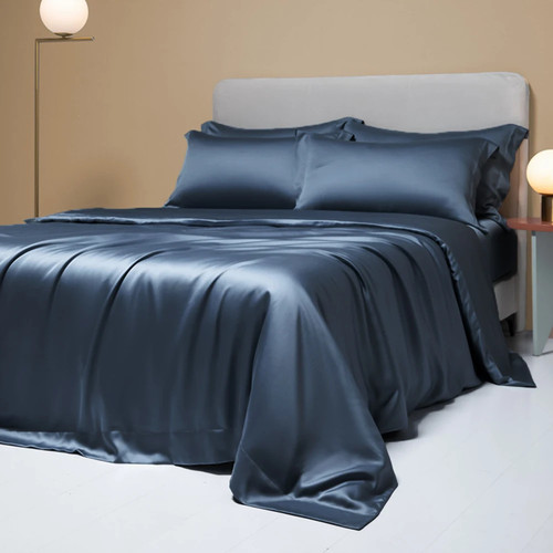 Juego de cama 100 % seda pura Queen King funda de edredón sábana plana funda de almohada - Imagen 12 de 22