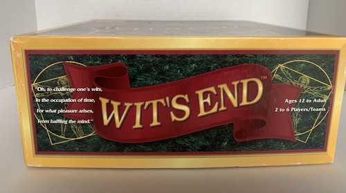 Board Game Strategy Game WIT'S END Gold Seal Of Excellence Complete In Open Box - Picture 11 of 14