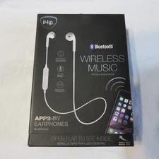 iHip APP2-BT Extra Bass Bluetooth Wireless Music Earphones Ergonomic FDAPP2BT-W
