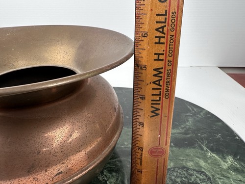 Vtg Union Pacific Railroad Vintage Spittoon Brass Double Embossed 5.5” - Picture 17 of 17