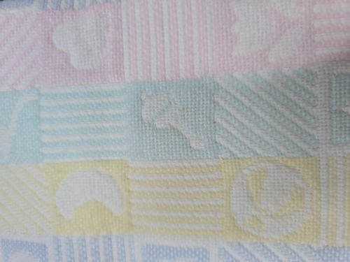 Vintage Pastello Blocco Lettere Quadrato Coperta Bambino Acrilico Frangia Luna Stella - Foto 4 di 6