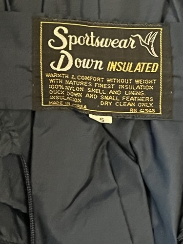 Chaqueta acolchada vintage Pioneer Sportswear con aislamiento azul marino talla S - Imagen 6 de 8