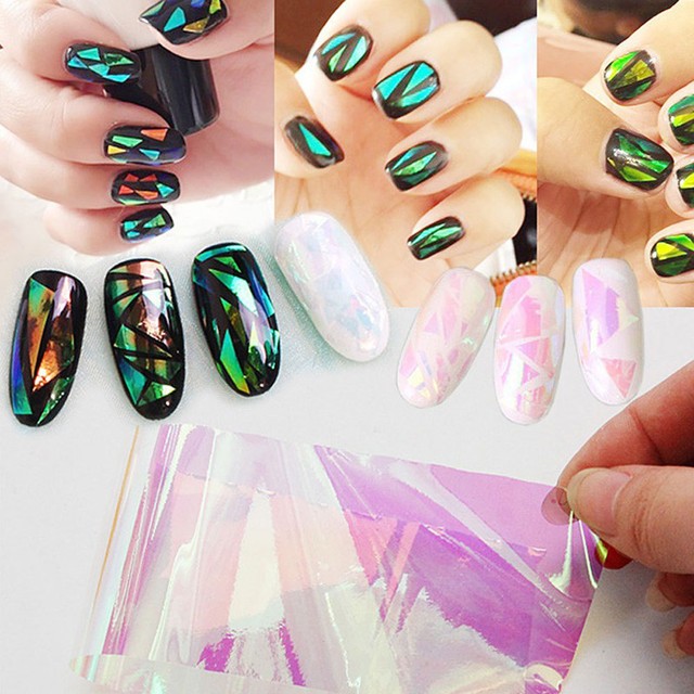 5 Colors Diy Nail Art Stickers Decal Stencil Foil For Girls Aus 5 Colors Diy Nail Art Stickers Decal Stencil Foil For Girls Colorful