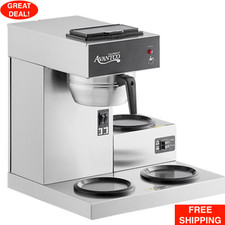 Commercial Restaurant Coffee Maker with 3 Warmers 120V Stainless Steel Surface 