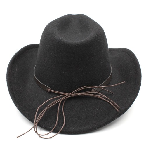 Boys Girls Western Cowboy Hat Wide Brim Children Cowgirl Cap w/ Handworked Band - Picture 7 of 50