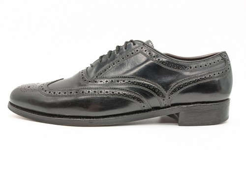 Florsheim schwarz Leder Budapester Brogue Oxford elegante Schuhe Herren 11 D - Bild 1 von 10
