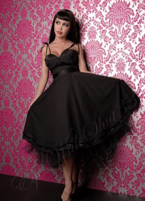 Rockabilly Sexy Polka dot Cotton Long 