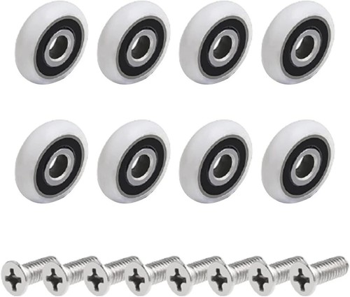 8 Rotelle Per Box Doccia Cuscinetti Anta Scorrevole 25 Mm Ruote Di Ricambio - Foto 5 di 5