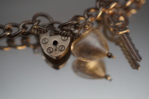 Sterling Silver 925 Bracelet Chain with Charms 20.78g - Picture 7 of 11