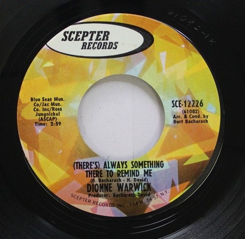 Soul Nm! 45 Dionne Warwick - Who Is Gonna Love Me / There'S Always Something On - Picture 2 of 2