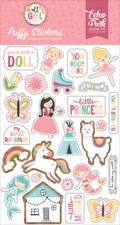 Echo Park Paper ALL GIRL Adhesive Puffy Scrapbook Stickers