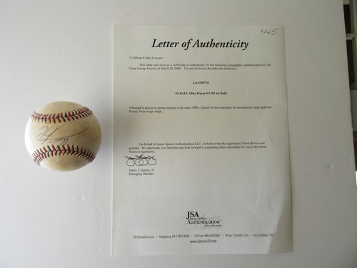 Mike Piazza Signed Official 1995 All Star Game Ball 9.5 LOA JSA - Picture 7 of 8