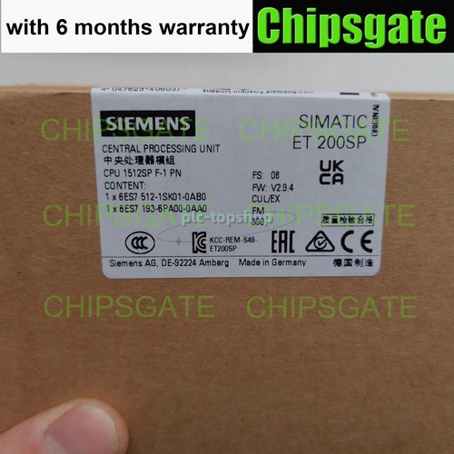 Siemens 6ES7512-1SK01-0AB0/6ES7 512-1SK01-0AB0 ET 200SP CPU1512SP New plc - Picture 2 of 3