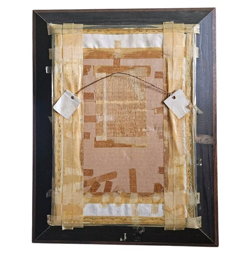 Vintage gerahmtes handgesticktes Windmühlenbild Holland blau weiß  - Bild 2 von 4