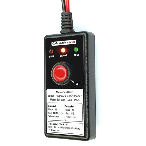 Mercedes W124 W126 W140 R129 OBD 1 Diagnostic Code Reader Tool 8-16 Port Socket - Picture 7 of 14