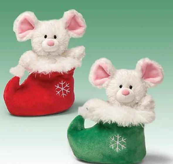 GUND Mr. Jingles White Mouse in Green Boot 7" Plush Holiday Toy for sale online eBay