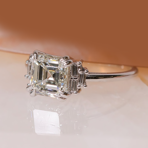 Platinum Womens 2.00 Ct Asscher Cut IGI Lab Grown Diamond Engagement Ring 950 - Picture 7 of 14