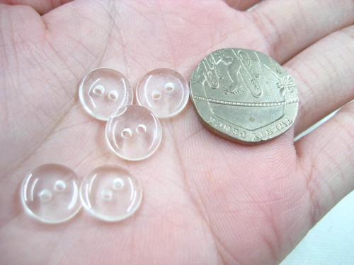 transparent button 2 hole shirt dress inner button sewing jewelry accessory - Picture 7 of 8