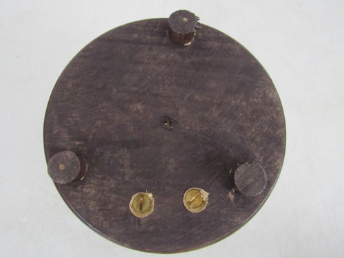 Soporte doble tintero de madera y latón macizo pulido - estilo antiguo vintage - Imagen 10 de 10