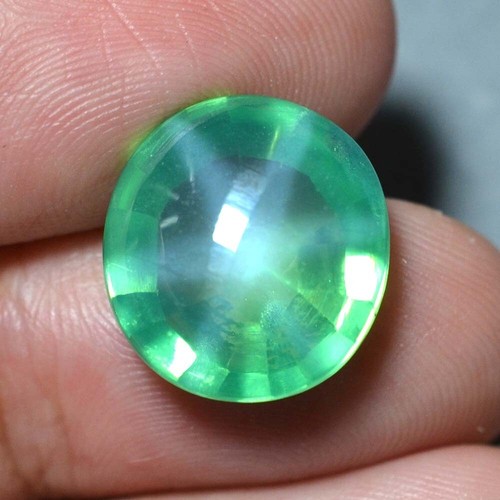 18.50 Ct 15.5x14.3 MM Green Star Sapphire 6 Rays Lab Corundum VDO SGS9378 - Picture 4 of 6