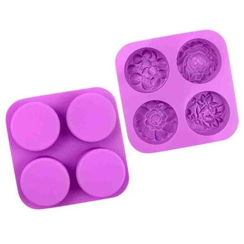 DIY Craft 4/6 Cavity Silicone Soap Mold Soaps Supplies Cake Mould Flower Shaped - Picture 11 of 15