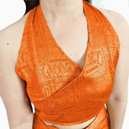 Womens Halter Neck Top Thai Silk Blend Plain Blouse Evening Sleeveless Crossover - Picture 50 of 73