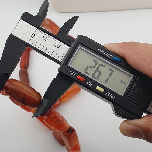 African Antique Carnelian Agate Beads Necklace from Mali - Picture 18 of 23