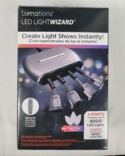Lumations LED LightWizard 4 Ports 8000 LED Lights Plug & Play 10 Shows W/Remote