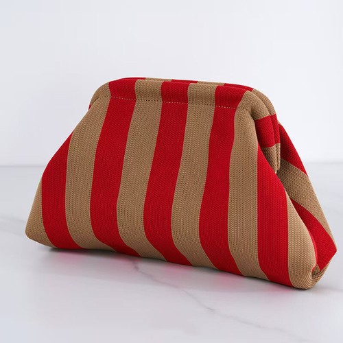 Bolso sin asas de playa tejido de ganchillo bolso portátil color bloques monederos mujer verano - Imagen 26 de 26