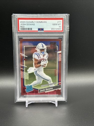 2023 Panini Clearly Donruss - Rated Rookie Red #71 Josh Downs /49 (RC) - Bild 1 von 2