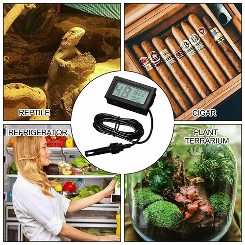 LCD Digital Thermometer Hygrometer Aquarium Humidity Meter Gauge Fahrenheit - Picture 7 of 17