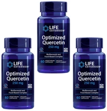 3PACK Life Extension Optimized Quercetin Immune Heart Blood Vessel Health 60Caps