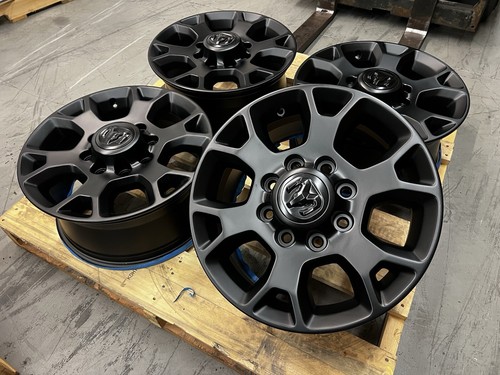 18″ DODGE RAM 2500 3500 BLACK WHEELS RIMS FACTORY OEM STOCK ORIGINAL 2019-2025 - Picture 5 of 9
