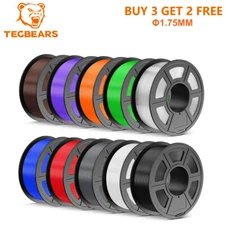 🔥【Buy 5 Pay 3】TECBEARS PLA PETG PLA+ Matte 3D Printer Filament ABS ASA 1KG 