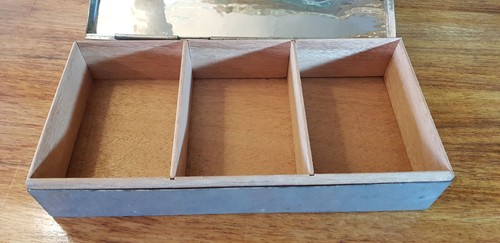 Large Arts Crafts Deco Sheffield Made Hand Hammered Pewter cigarette storage Box - Picture 9 of 16